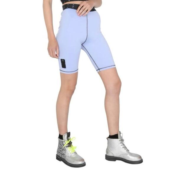 MCQ By ALEXANDER MCQUEEN Cyclist Shorts in Lavender Lg - Picture 1 of 10